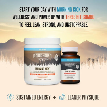ROUNDHOUSE PROVISION Morning Kick Greens, Strawberry Lemonade, 30 Servings